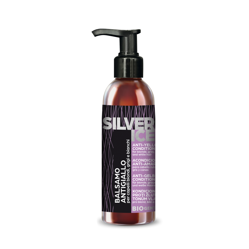 Silver Ice-Balsam Antigiallo 200ml ok Acondicionador Anti-Amarillo - para cabello rubio, gris y blanco